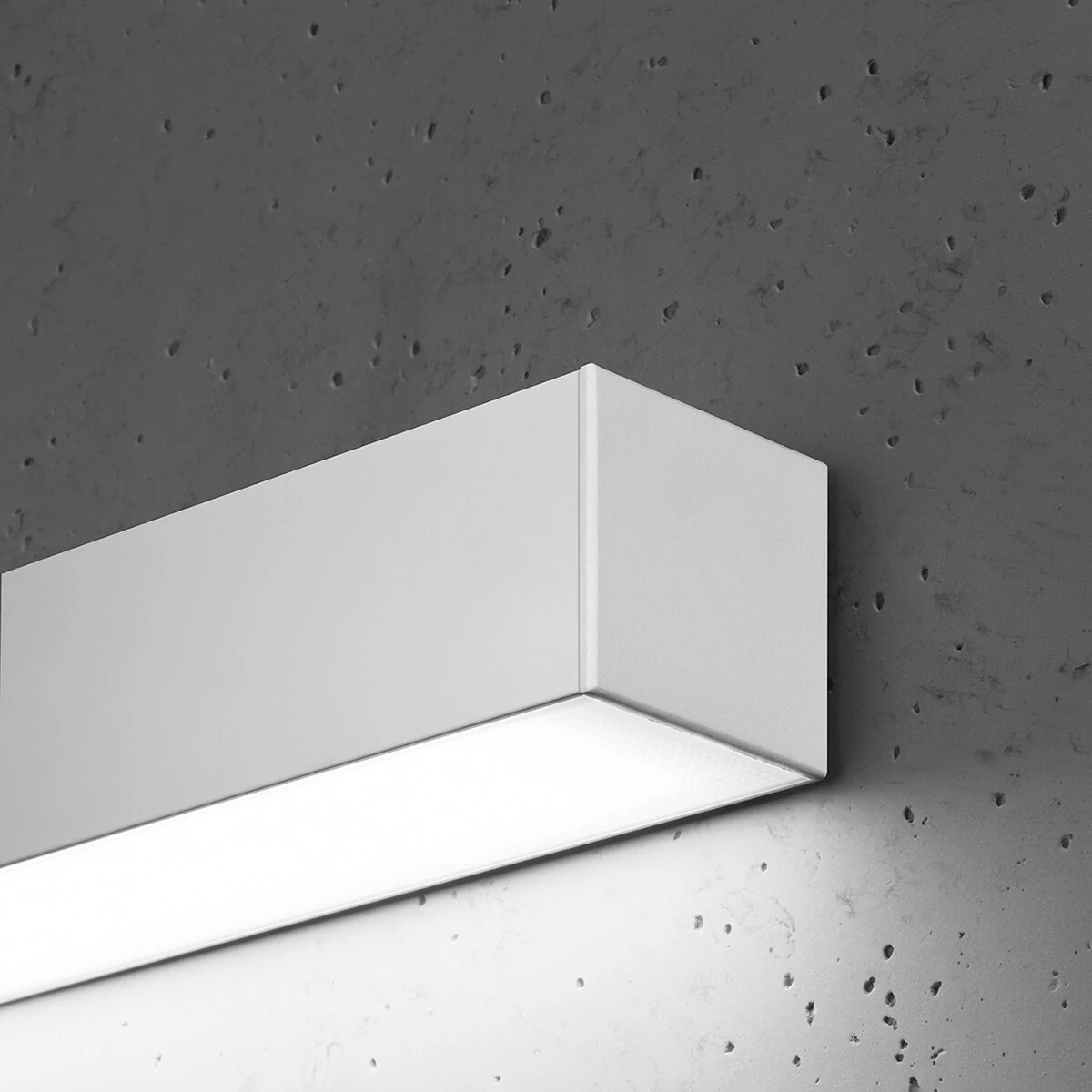 LED wall lamp 118 cm – linear, white, opal diffuser