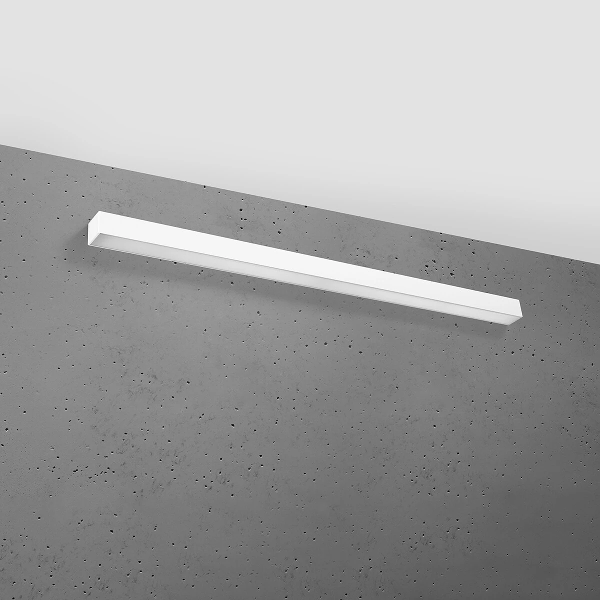 LED wall lamp 118 cm – linear, white, opal diffuser