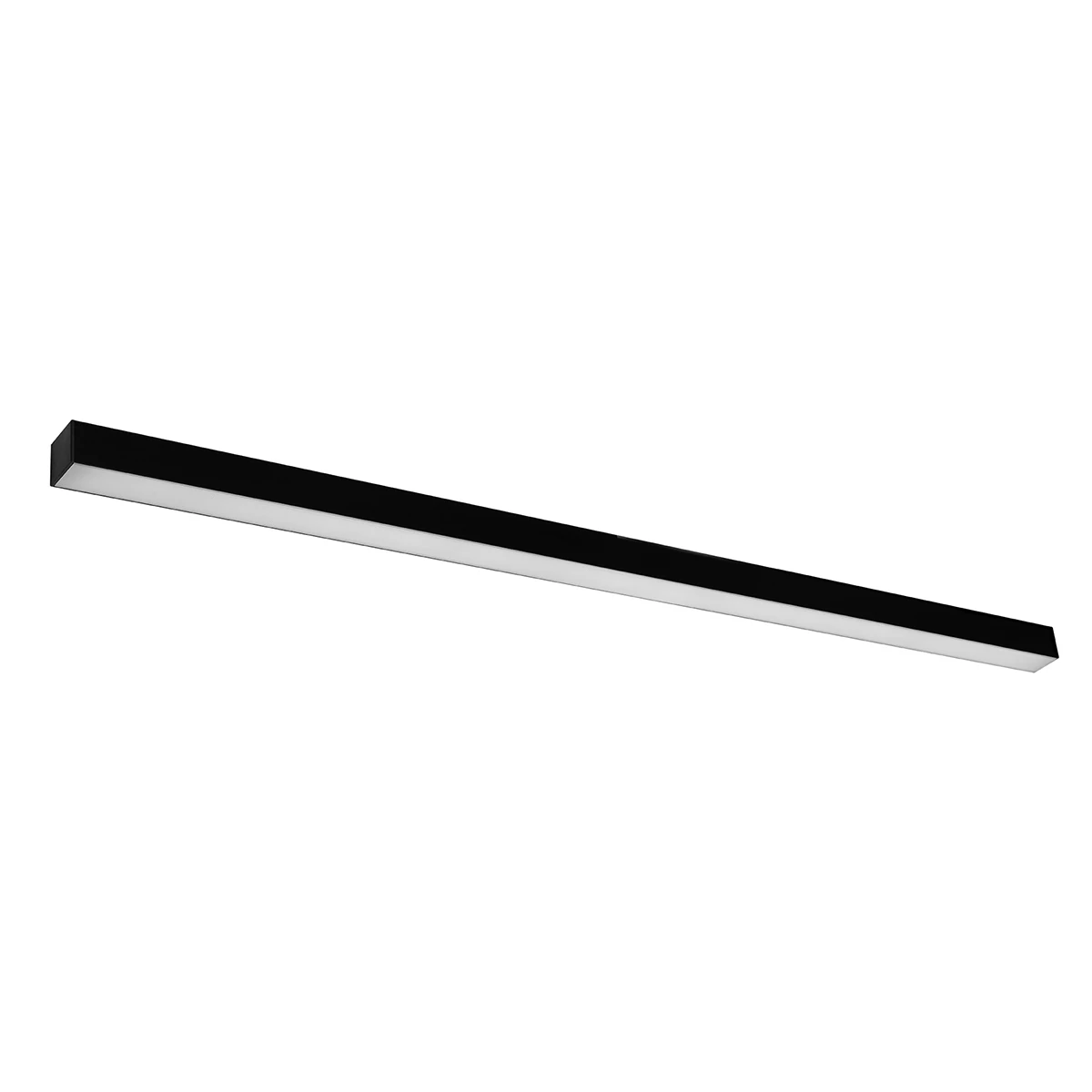 LED wall light 150 cm/38W – linear, black, opal diffuser