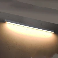 Wall light 150 cm / 38W – linear, grey, opal diffuser - Image 1