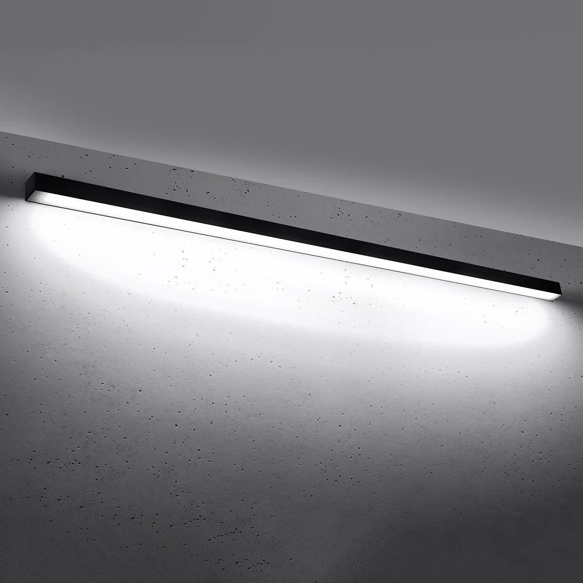 LED wall light 200 cm – linear, black, CRI90