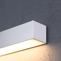 Sieninis LED šviestuvas 200 cm – linijinis, baltas, opalinis difuzorius - Nuotrauka 5