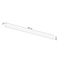 Sieninis LED šviestuvas 200 cm – linijinis, baltas, opalinis difuzorius - Nuotrauka 6
