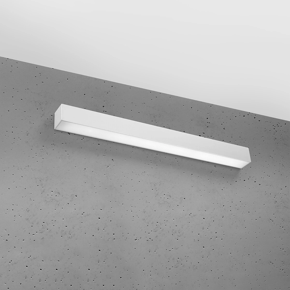 Wall lamp 67 cm – linear, grey, warm LED light