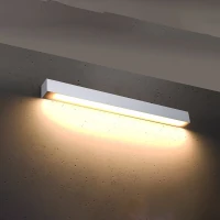 Sieninis šviestuvas 67 cm – linijinis, baltas, šilta LED šviesa - Nuotrauka 4