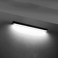 Wall LED light 90 cm – linear, black, opal diffuser - Image 3