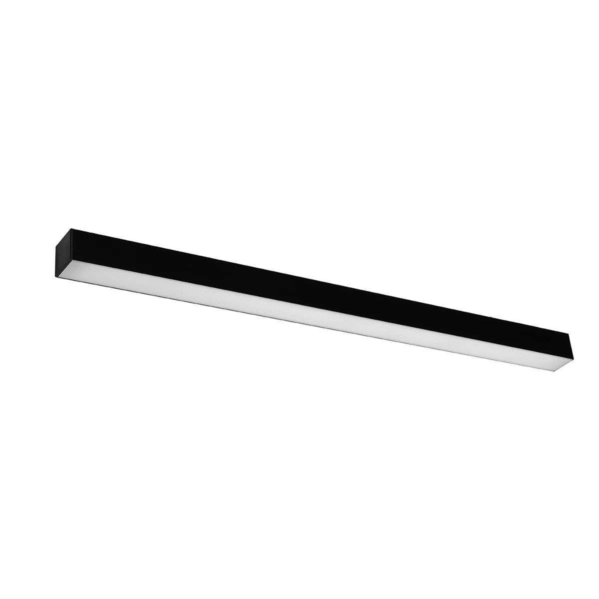 Wall LED light 90 cm – linear, black, opal diffuser