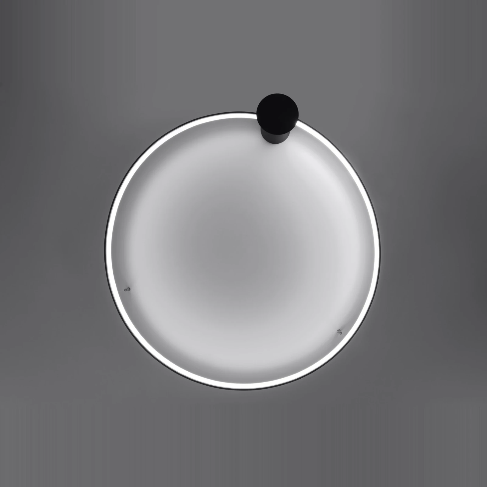 Ceiling lamp 47W – round, black, CRI98