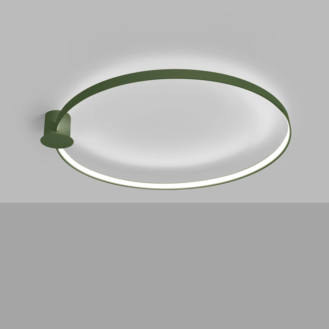 Lubinis LED šviestuvas 47W – žiedas, alyvuogių žalias, CRI98