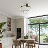 Lubinis šviestuvas 55 cm / 24W – žiedas, smėlio spalva, CRI93 - Nuotrauka 14