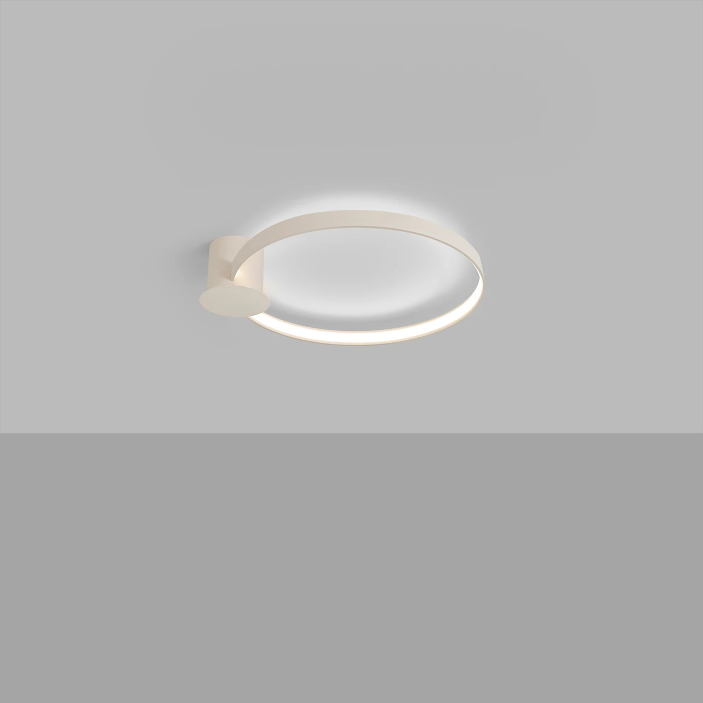 Ceiling LED lamp 55 cm – round, beige, CRI98