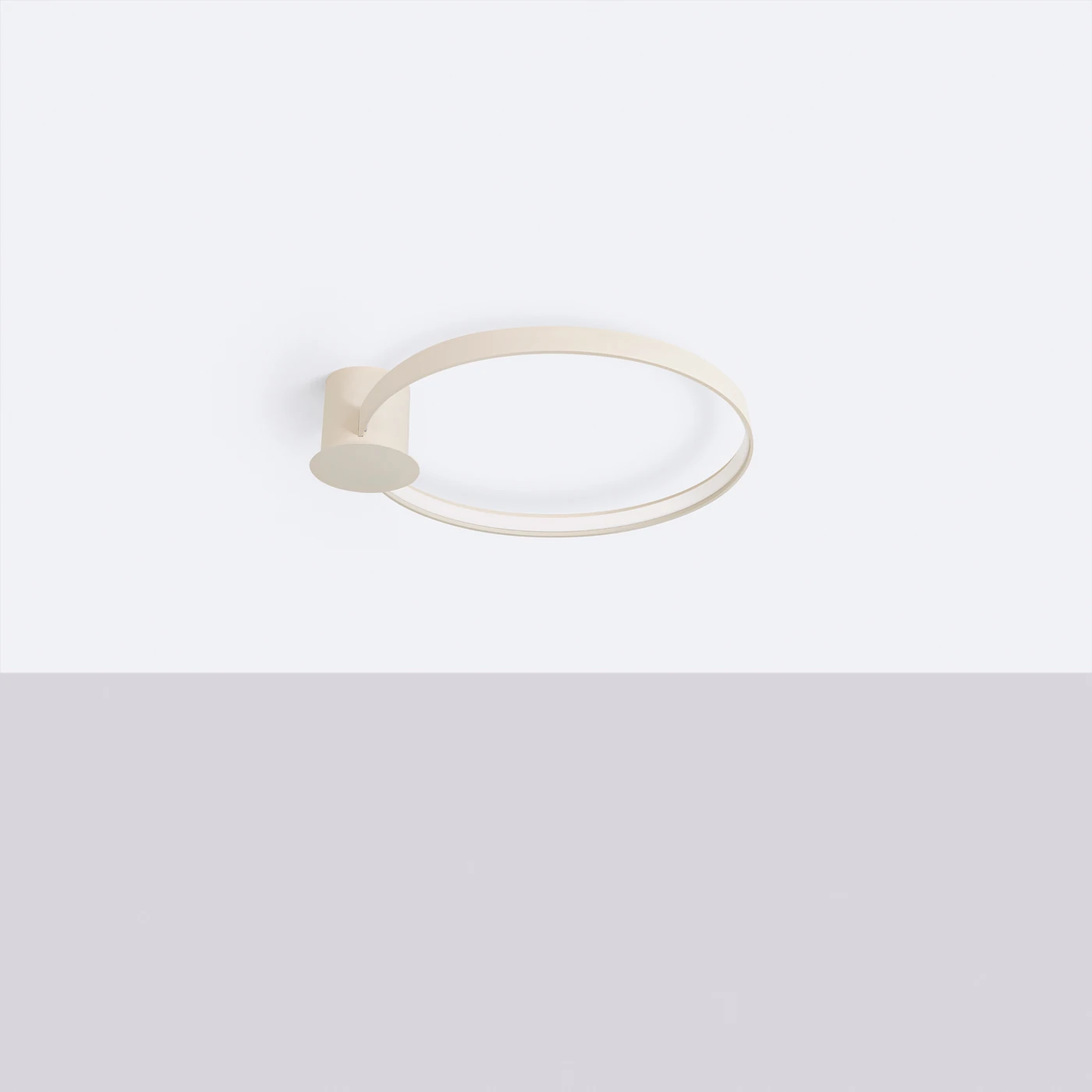 Ceiling LED lamp 55 cm – round, beige, CRI98