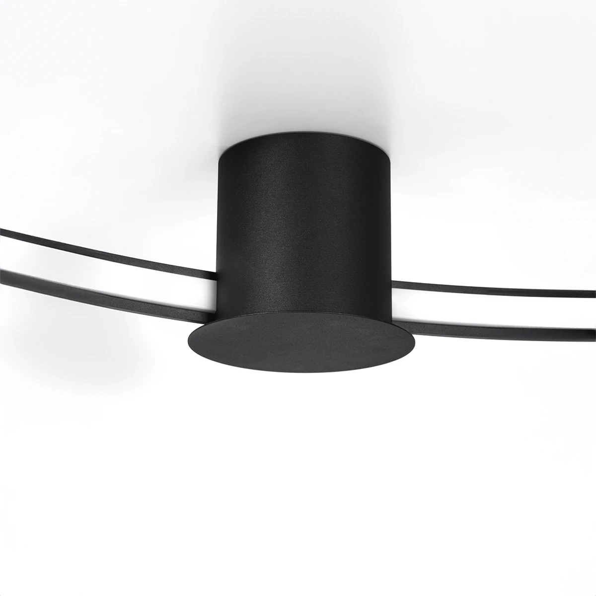 Lubinis šviestuvas 55 cm – apvalus, juodas, 3000K LED