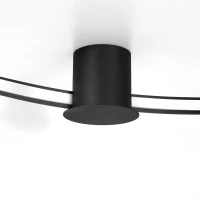 Lubinis šviestuvas 55 cm – apvalus, juodas, 3000K LED - Nuotrauka 4