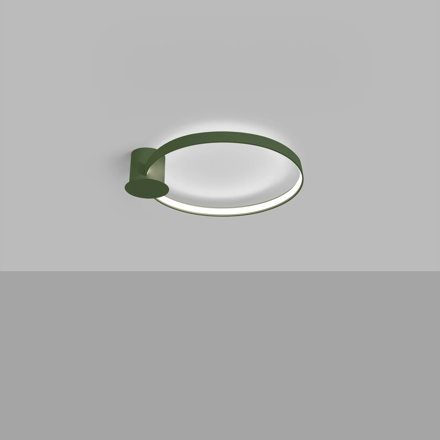 LED ceiling lamp 24W – ring, olive green, CRI98