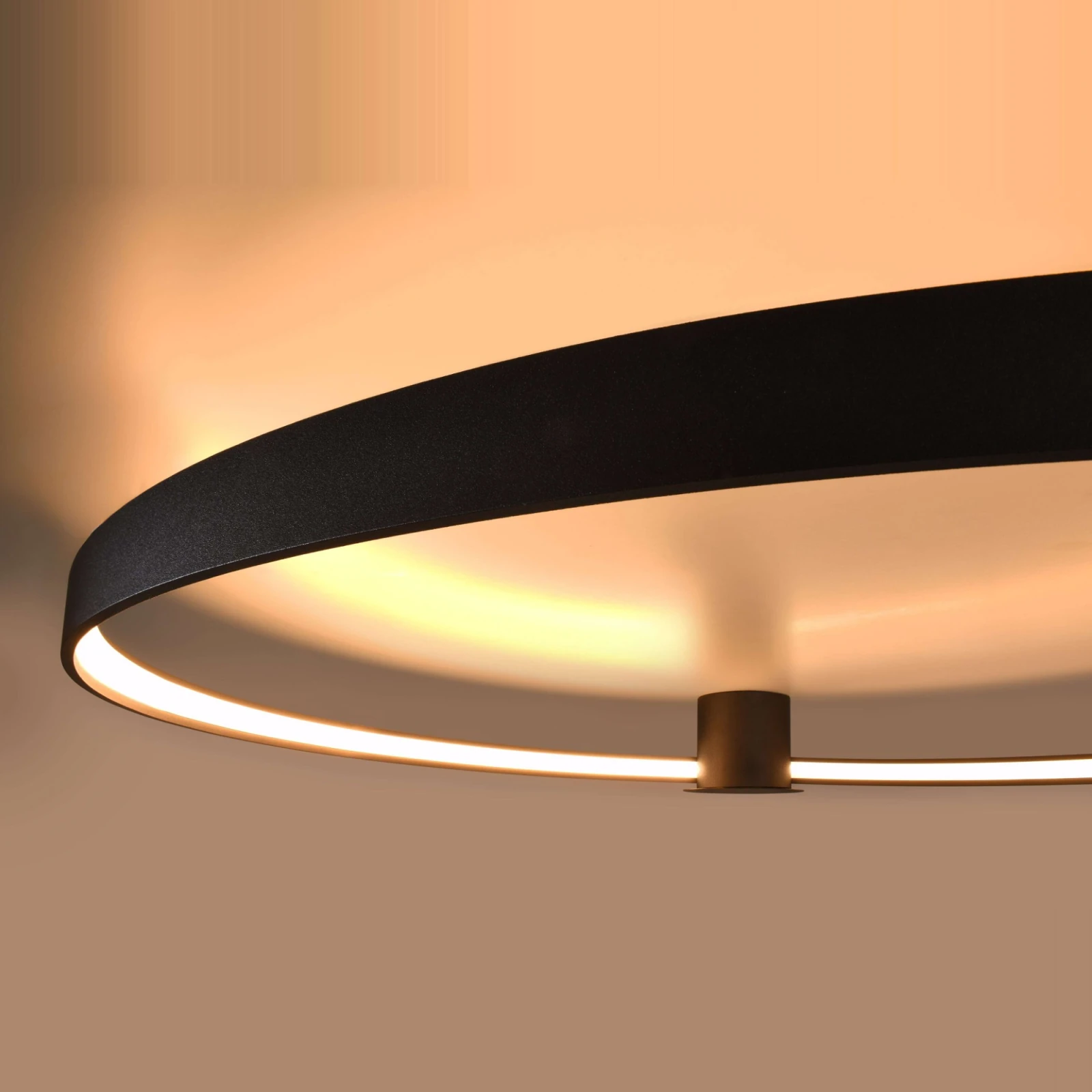Ceiling lamp 55 cm – round, white, warm LED light