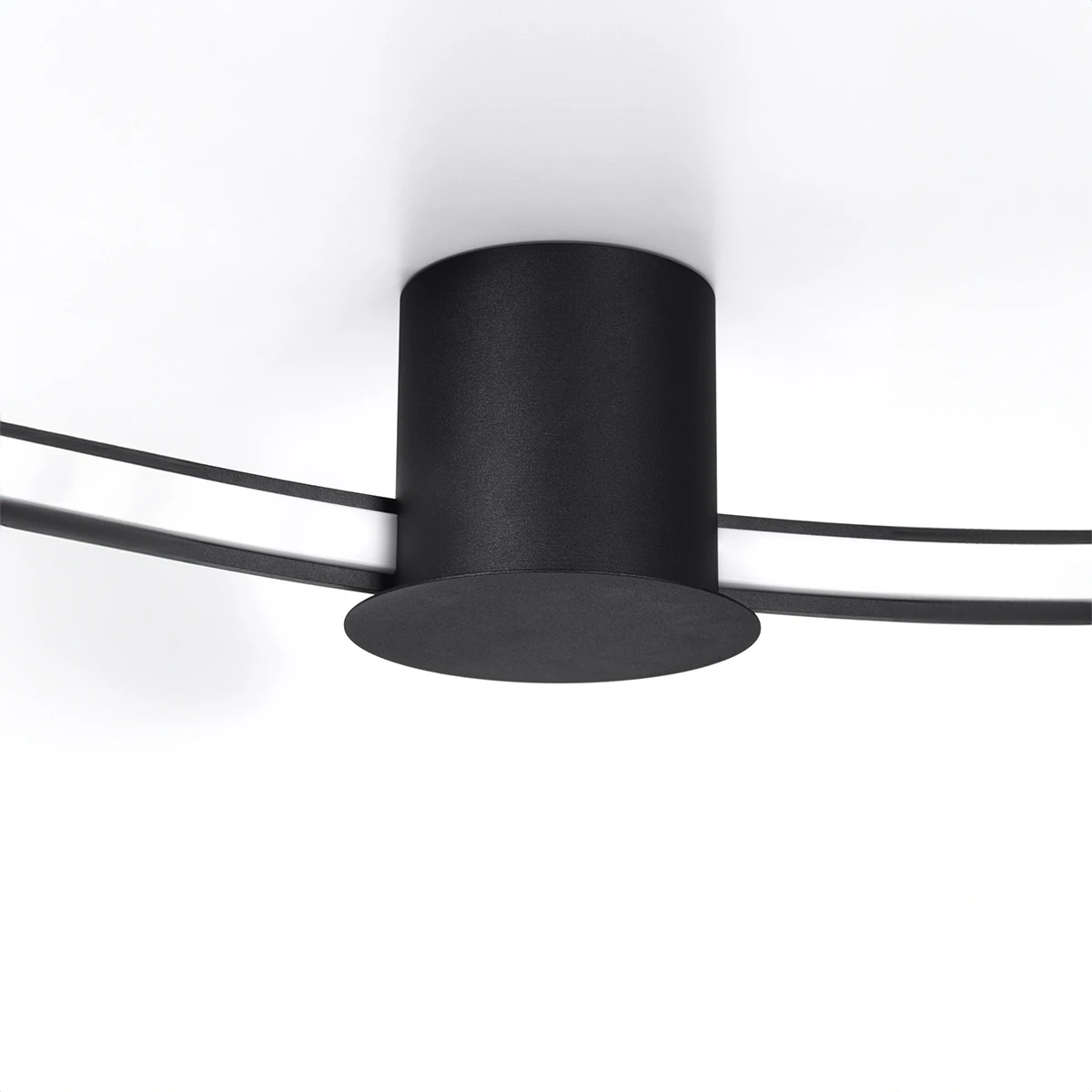 Ceiling lamp 55 cm – round, white, warm LED light