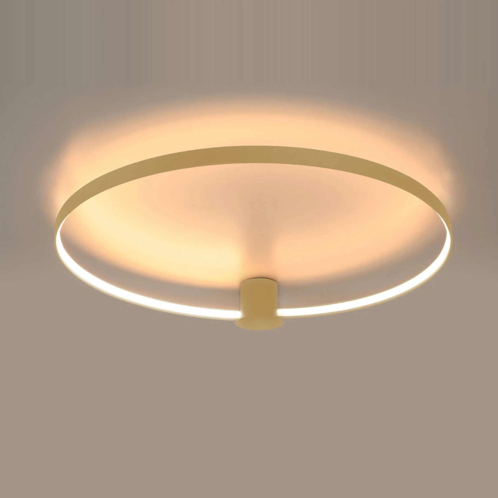 Lubinis šviestuvas 33W – ovalus LED žiedas, aukso spalvos, CRI93