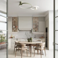 Lubinis šviestuvas 33W – žiedas, smėlio, šilta LED šviesa - Nuotrauka 13