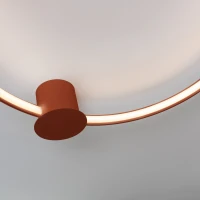 Ceiling LED light 78 cm – oval ring, red ochre, CRI93 - Image 6