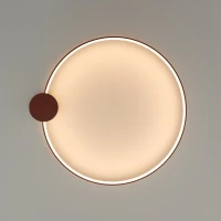 Ceiling LED light 78 cm – oval ring, red ochre, CRI93 - Image 7