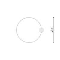 Ceiling LED light 78 cm – oval ring, red ochre, CRI93 - Image 10