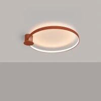 Ceiling LED light 78 cm – oval ring, red ochre, CRI93 - Image 1