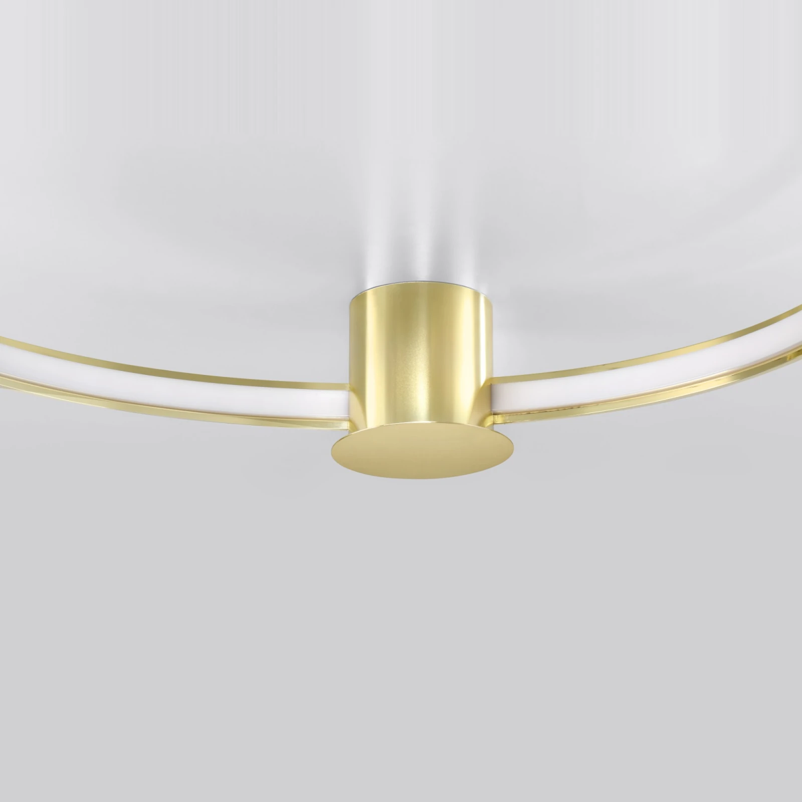 Ceiling lamp 33W – round, polished gold, warm LED