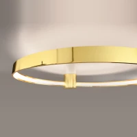 Ceiling lamp 33W – round, polished gold, warm LED - Image 1