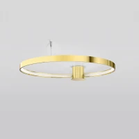 Ceiling lamp 33W – round, polished gold, warm LED - Image 3