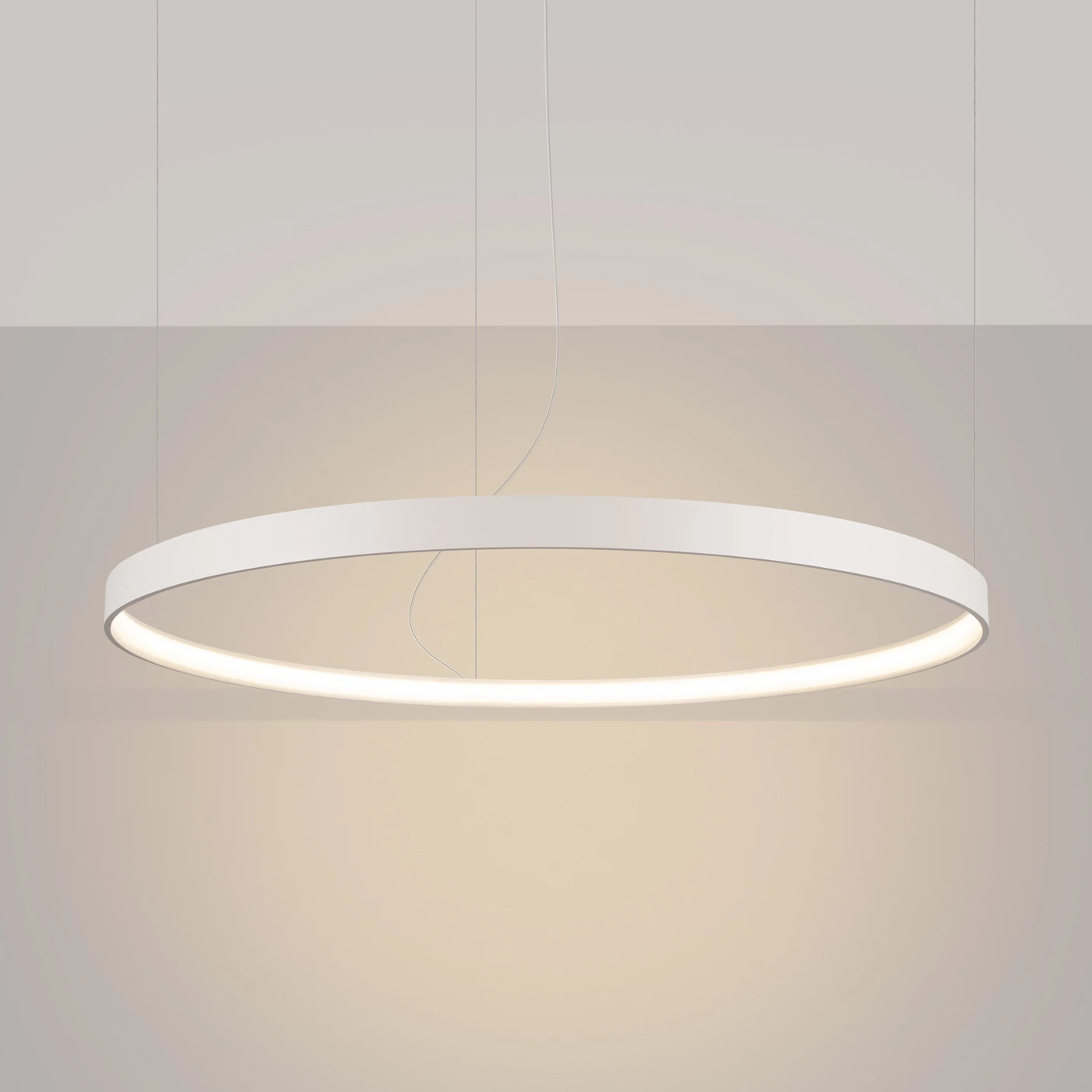 Pendant light 47W – round, beige, CRI93 LED