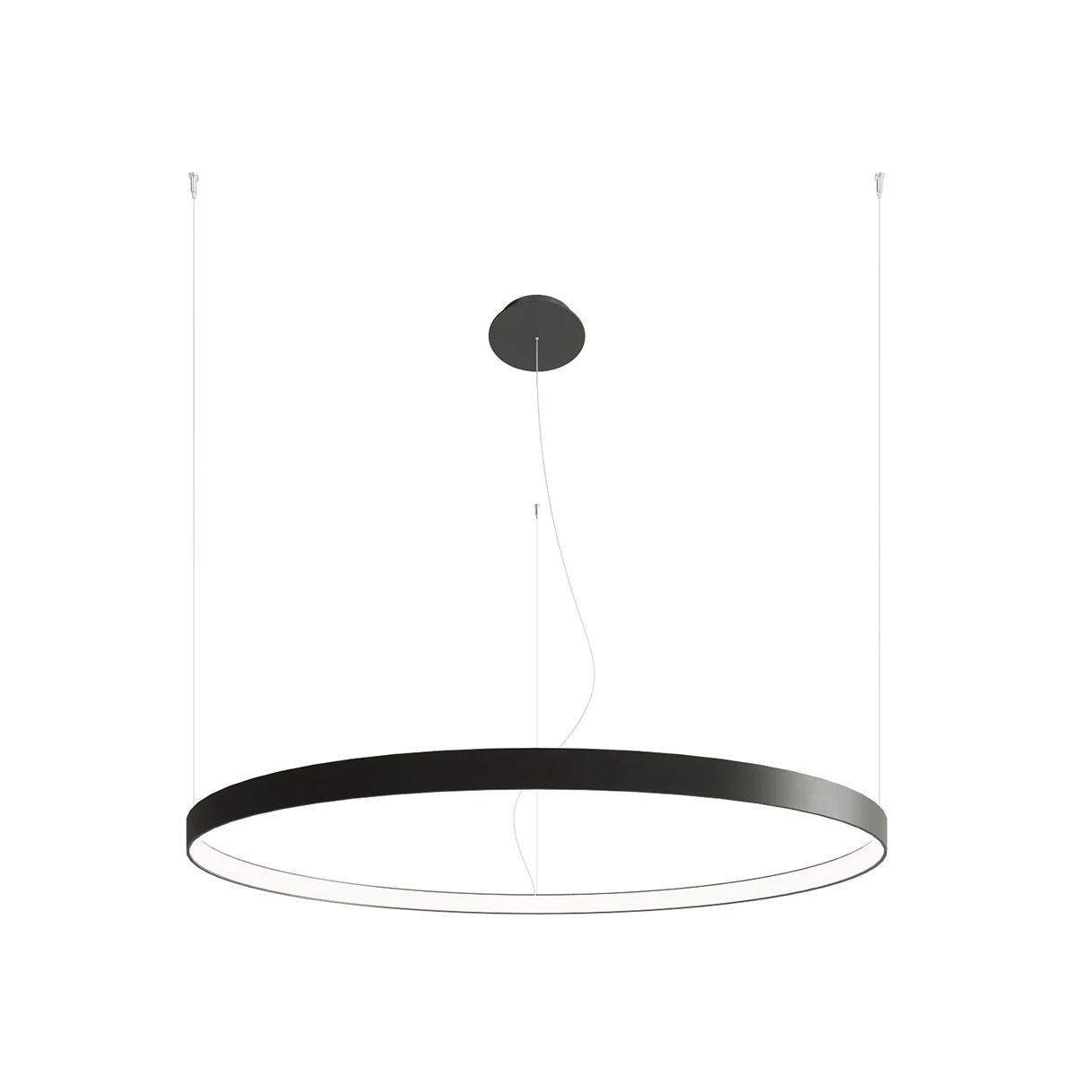 Pakabinamas šviestuvas RIO 110 cm – apvalus, juodas, CRI98