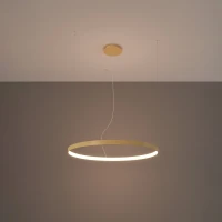 Pakabinamas šviestuvas 47W – apvalus, auksinis, šiltos LED šviesos - Nuotrauka 4
