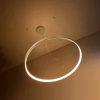 Pakabinamas šviestuvas 47W – apvalus, auksinis, šiltos LED šviesos - Nuotrauka 6