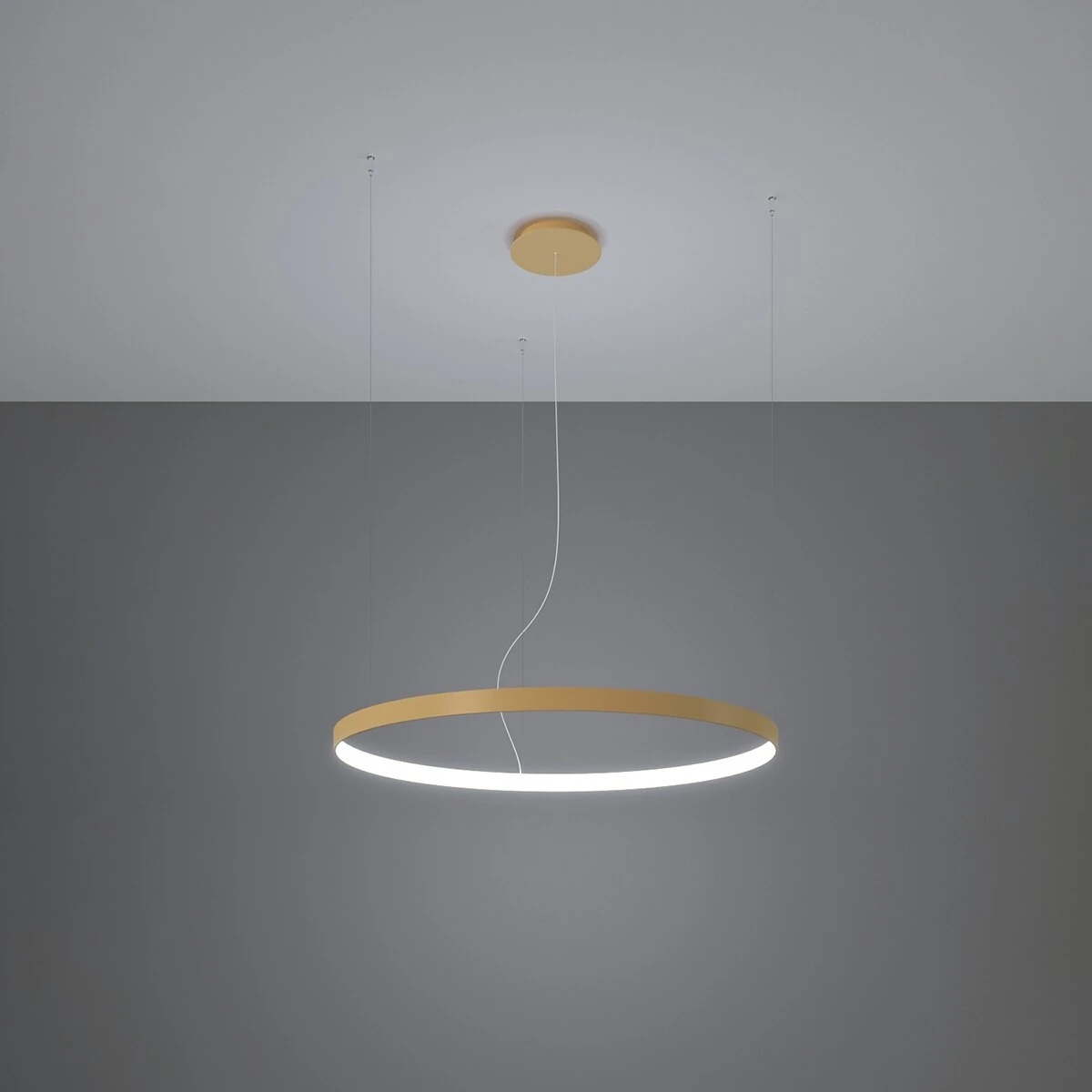 Pakabinamas šviestuvas 110 cm – apvalus auksinis LED, CRI98