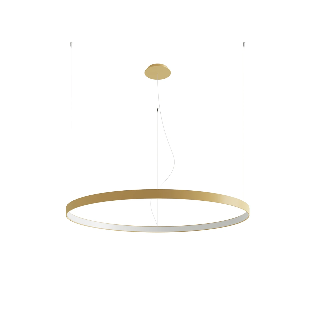 Pakabinamas šviestuvas 110 cm – apvalus auksinis LED, CRI98