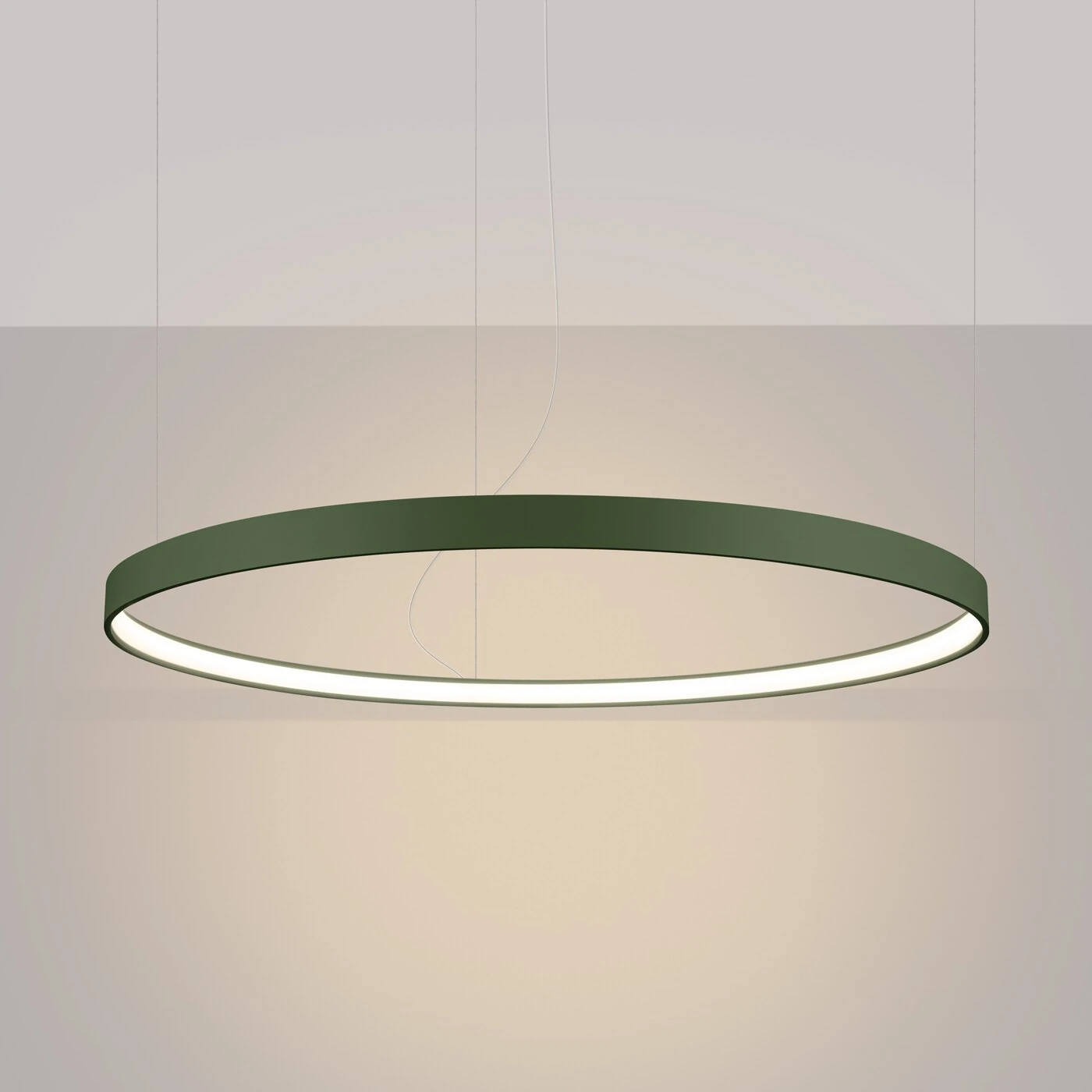 Pakabinamas LED šviestuvas 47W – apvalus, alyvuogių žalias, 3000K