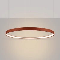 Pendant light 110 cm – round, red ochre, LED 3000K - Image 4