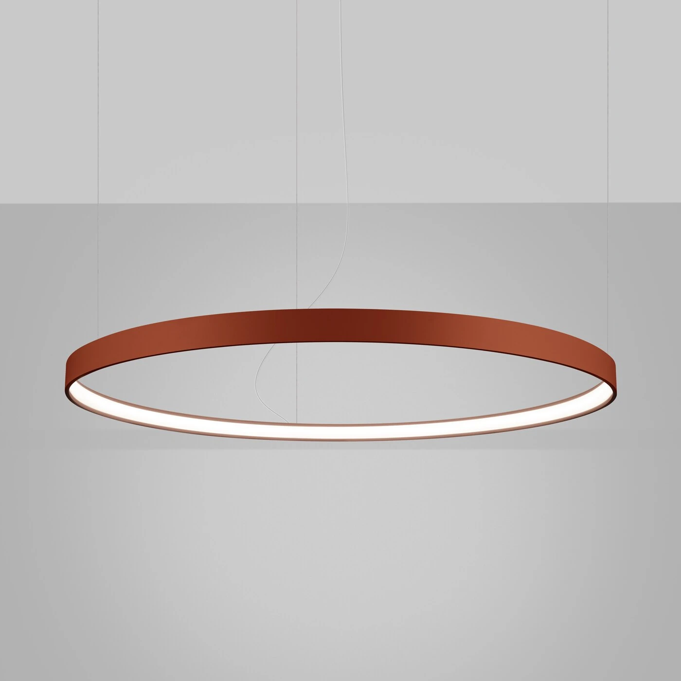 Pakabinamas šviestuvas 110 cm / 47 W – apvalus, raudona, CRI98