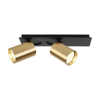 Ceiling Light 5W max Sandy Black-Brushed Gold, 25x8.5 cm - Image 1