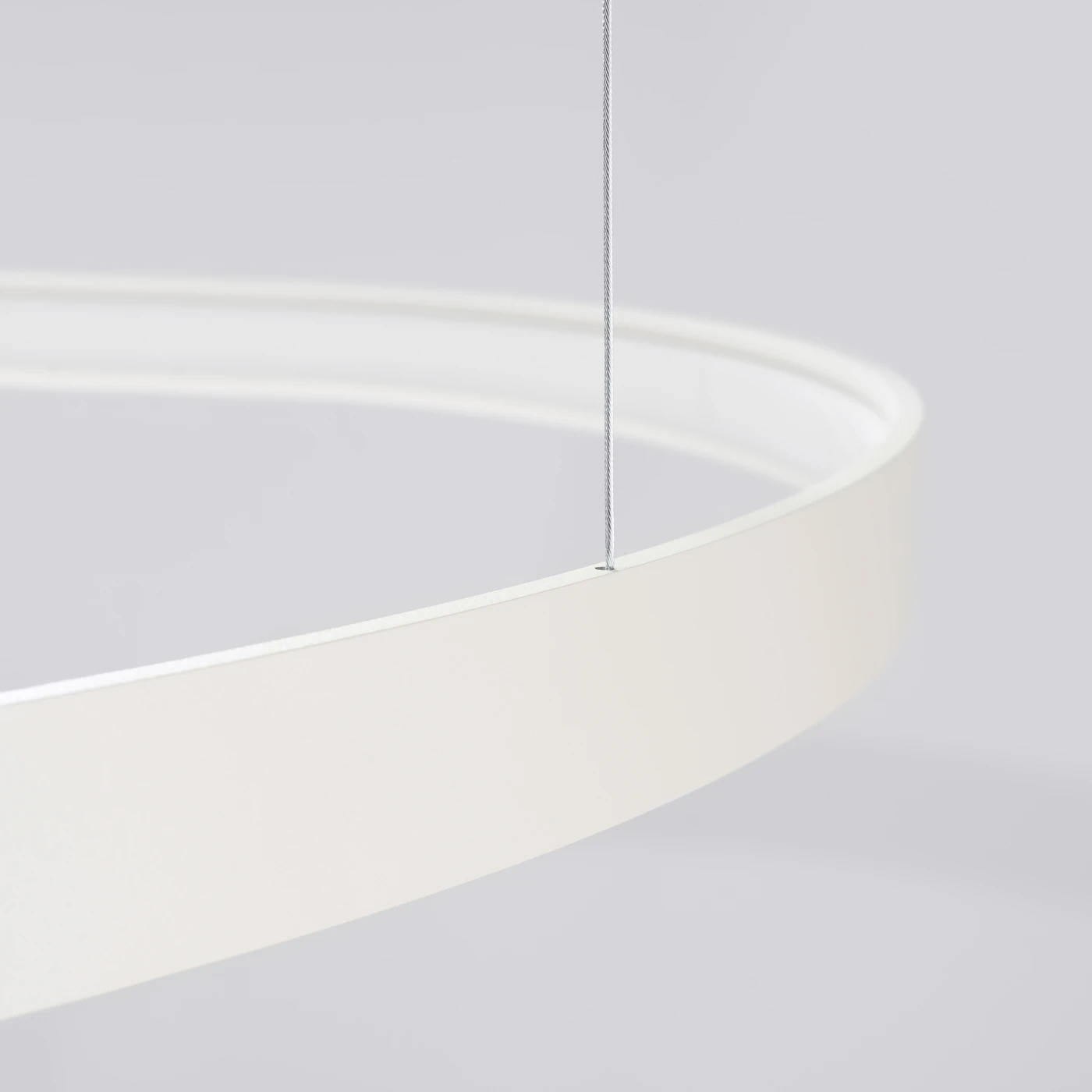 Pakabinamas LED šviestuvas 78 cm – dvigubas žiedas, smėlio, CRI98