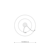 LED Pendant Light 55W – two-ring, black, CRI98 - Image 5