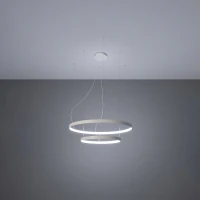 Pendant light 55W – double rings, white, CRI98 - Image 3