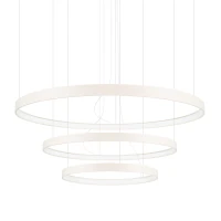 Pendant chandelier 100W – three rings, beige, CRI98 LED - Image 2