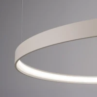 Pendant chandelier 100W – three rings, beige, CRI98 LED - Image 5