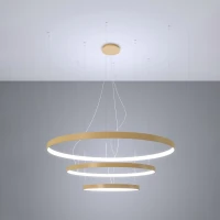 Pendant light 100W – 3-ring, gold, CRI98 LED - Image 3