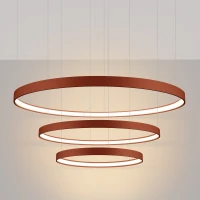 Chandelier 110 cm / 100W – ring, red ochre, CRI93 - Image 1