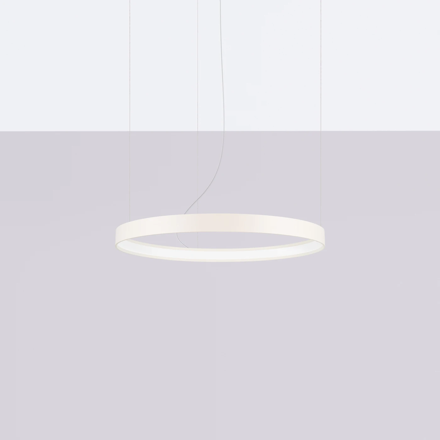 Pendant LED light 55 cm – round, beige, CRI98