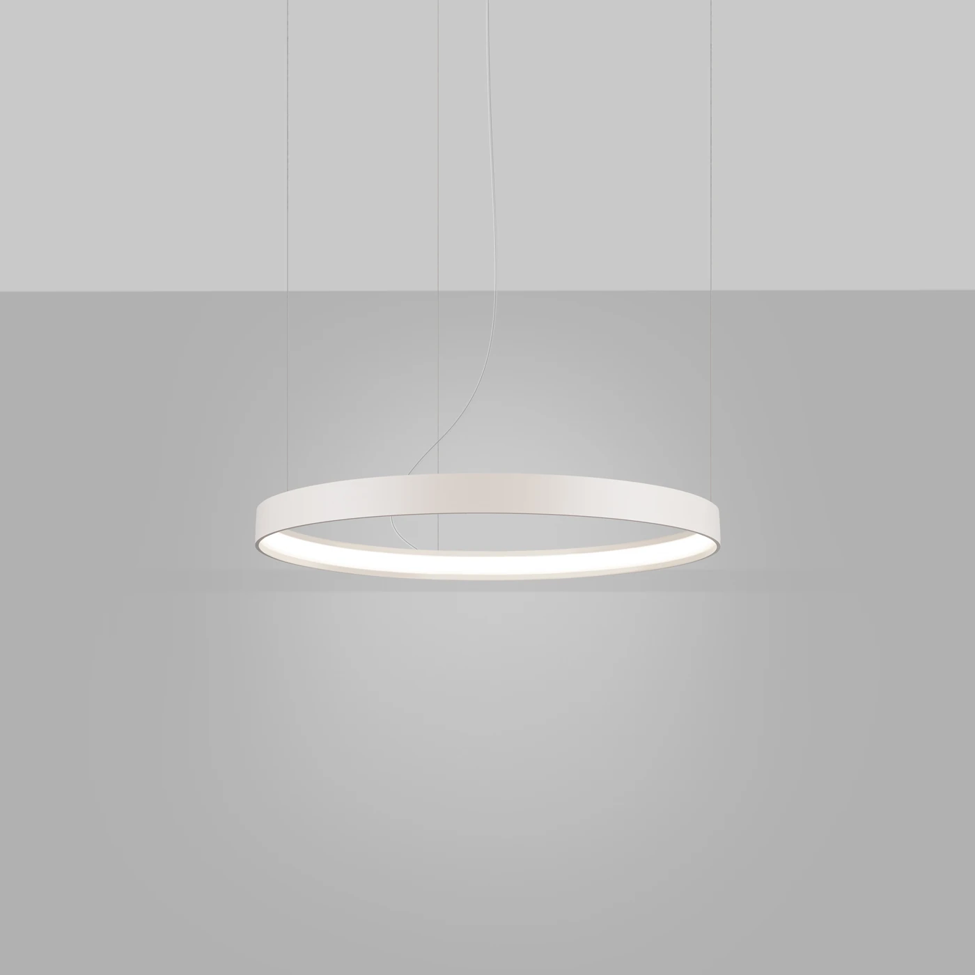 Pendant LED light 55 cm – round, beige, CRI98
