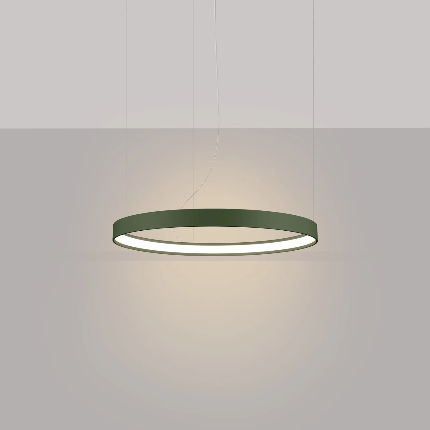 Pendant light 55 cm / 24W – round, olive green, CRI93
